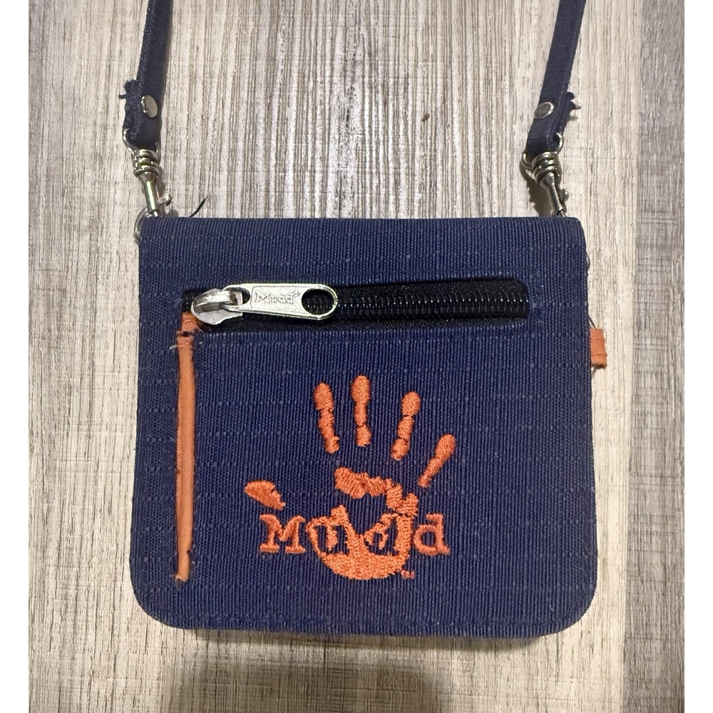 Vintage MUDD Crossbody Purse Ultimate Logo 90's Y2K Navy & Orange Millennial